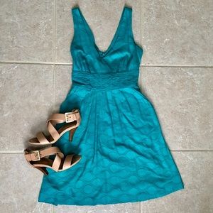 Corey P Green Dress with Pockets!
